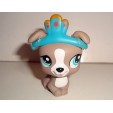 RARE FIGURINE PET SHOP LITTLEST PET SHOP -  CHIEN AVEC COURONNE DOG PERO