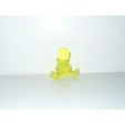 FIGURINE VINTAGE 80'S LES BABIES JAUNE TRANSLUCIDE N° 202 (4x4cm)