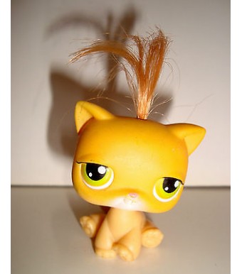 FIGURINE PET SHOP LITTLEST PET SHOP - CHAT CAT GATO  ROUX A HOUPETTE 