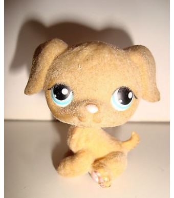 FIGURINE PET SHOP LITTLEST PET SHOP - CHIEN EN FEUTRINE MARRON DOG  PERO