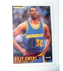 CARTE  NBA BASKET BALL 1995  PLAYER CARDS BILLY OWENS (122)