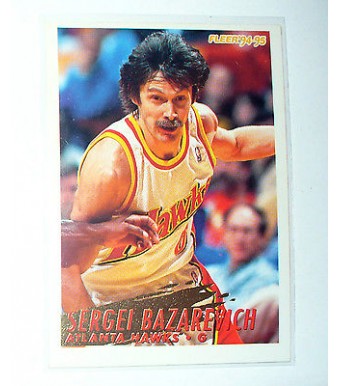 CARTE  NBA BASKET BALL 1995  PLAYER CARDS SERGEI BAZAREVICH (241)
