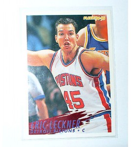 CARTE  NBA BASKET BALL 1995  PLAYER CARDS ERIC LECKNER (281)