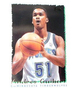 CARTE NBA BASKET BALL 1995 PLAYER CARDS ANDRES GUIBERT (256)