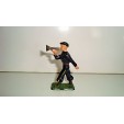 FIGURINE FIGUR STARLUX - SOLDAT BLEU MILITAIRE AVEC TROMPETTE