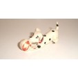 RARE FIGURINE VINTAGE JIM - WALT DISNEY LES 101 DALMATIENS BALLON ROUGE (2x4cm)