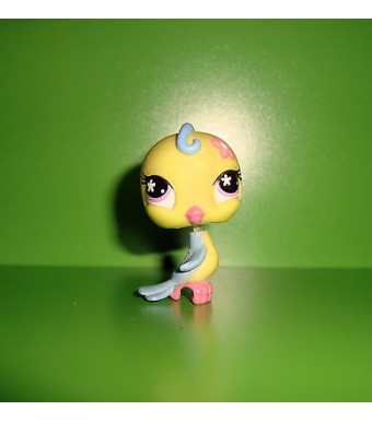 A1  FIGURINE PETSHOP LITTLEST PET SHOP OISEAU FLEUR SUR TETE BIRD