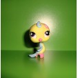 A1  FIGURINE PETSHOP LITTLEST PET SHOP OISEAU FLEUR SUR TETE BIRD