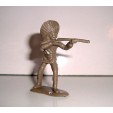 FIGURINE EN PLASTIQUE MONOCHROME SOLDAT ANNEE 70-80 INDIEN CHEF N°63 (5x5cm)