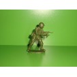 FIGURINE EN PLASTIQUE MONOCHROME SOLDAT U.S  ANNEE 70-80 N°86 (5x4cm)