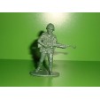 FIGURINE EN PLASTIQUE MONOCHROME SOLDAT U.S  ANNEE 70-80 N°90 (5x4cm)