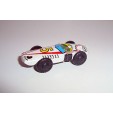 ANCIEN VEHICULE TOLE BLANCHE COURSE TOYS MADE IN JAPAN (4x1,5cm)