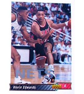 CARTE  NBA BASKET BALL 1993  PLAYER CARDS KEVIN EDWARDS (196)
