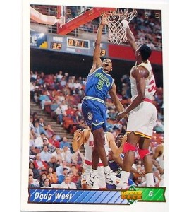 CARTE  NBA BASKET BALL 1993  PLAYER CARDS DOUG WEST (210)
