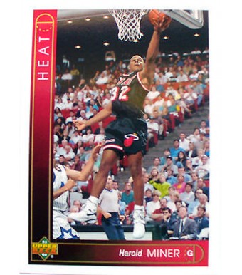 CARTE  NBA BASKET BALL 1994  PLAYER CARDS HAROLD MINER (21)