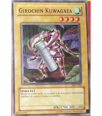CARTE YU-GI-OH!  GIROCHIN KUWAGATA SDP-F085
