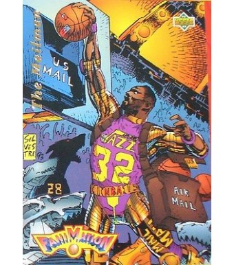 CARTE  NBA BASKET BALL 1993  FAMANIMATION THE MAILMAN (83)