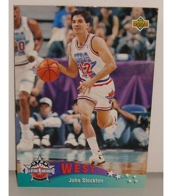 CARTE DE COLLECTION NBA BASKET BALL 1993  WEST ALL STARS JOHN STOCKTON (17)