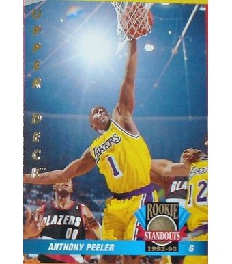 CARTE DE COLLECTION NBA BASKET BALL 1993  ROOKIES STANDOUTS ANTHONY PEELER (62)