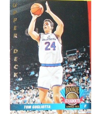 CARTE DE COLLECTION NBA BASKET BALL 1993  ROOKIES STANDOUTS TOM GUGLIOTTA (74)