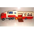 ANCIEN VEHICULE MAJORETTE REMORQUE TRUCK RODEO ECH 1/60 (25x4,5cm)
