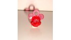 PENDENTIF TRANSLUCIDE ROUGE WALT DISNEY MICKEY MOUSE  (2x2cm)
