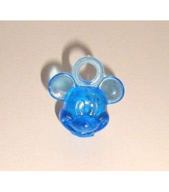 FIGURINE PENDENTIF TRANSLUCIDE BLEU WALT DISNEY MICKEY MOUSE (2x2cm)