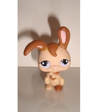 FIGURINE FIGUR PETSHOP LITTLEST PETSHOP LAPIN CREME MARRON BUNNY RABBIT