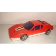 ANCIEN VEHICULE VOITURE ROUGE JOUSTRA (VOITURE EN PLASTIQUE NON ROULANTE 21x9cm)