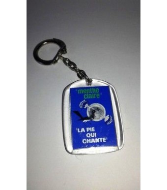 PORTE CLÉ PLASTIQUE BONBONS MENTHE CLAIRE LA PIE QUI CHANTE