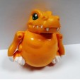 FIGURINE toupie BULLY LES DIGIMON AGUMON bandai 2000 7cm 