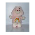 PELUCHE VINTAGE 80'S PLUSH BISOUNOURS ROSE CARE BEARS GROS FARCEUR CHEER BEAR 