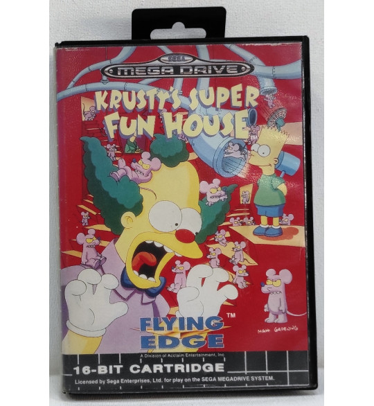 Krusty's Fun House Jeu Sega Mega Drive  Pal Avec Notice BC80