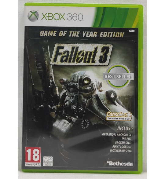 Fallout 3 - édition jeu de l'année Jeu Xbox 360 Avec Notice BC146