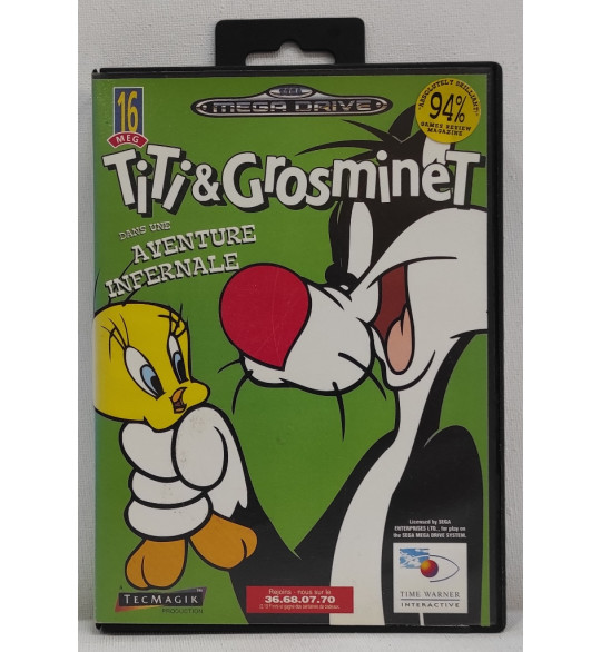Titi et Grosminet  Jeu Sega Mega Drive  Pal Avec Notice BC188