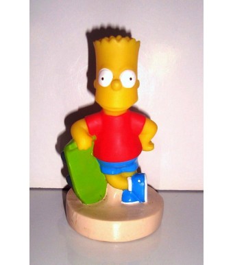  FIGURINE LES SIMPSON - BART AVEC SKATEBOARD FOX 1998 (11x5,5cm)