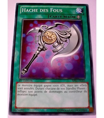 carte yu-gi oh - hache des fous - commune - bp02-fr161
