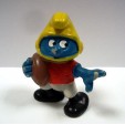 VINTAGE AMERICAN FOOTBALLER SMURF Pitufo Schtroumpf Schlümpf 80's SCHLEICH PEYO 