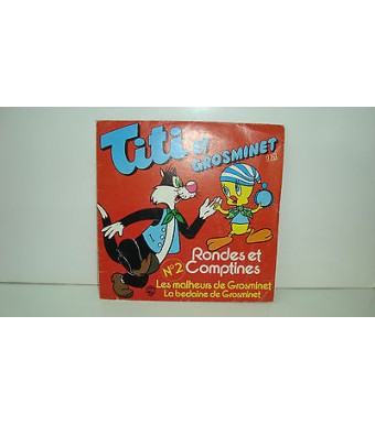 45 tours titi et grosminet - rondes et comptines 